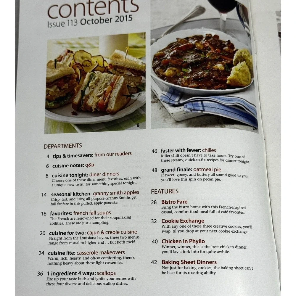 Cuisine at Home Food Magazine Lot of 6 Issues Variety Lots of Recipes Ephemera